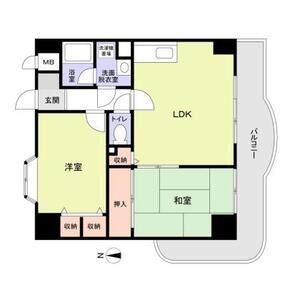 フローリッシュ北田(2LDK/2階)の間取り写真