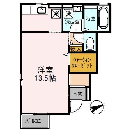 エルドラドK(ワンルーム/1階)の間取り写真