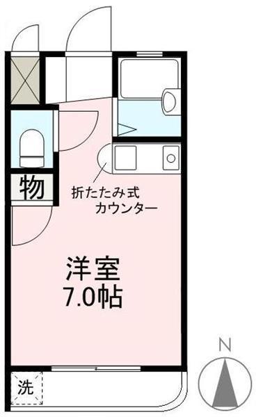 フェニックス紙町(ワンルーム/1階)の間取り写真