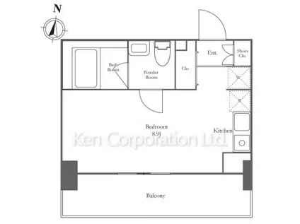KN RESIDENCE TSURUMI(ワンルーム/10階)の間取り写真