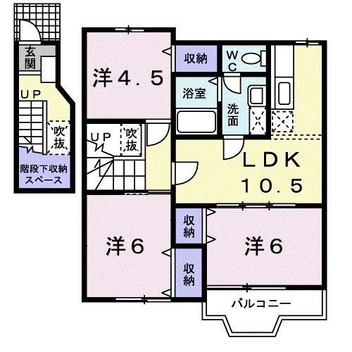 メゾンアルバソーレ(3LDK/2階)の間取り写真