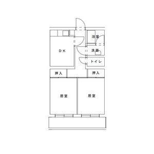 ハイツ稲沢H棟(2DK/3階)の間取り写真