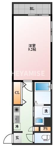 宝町スカリエッティ(1K/2階)の間取り写真