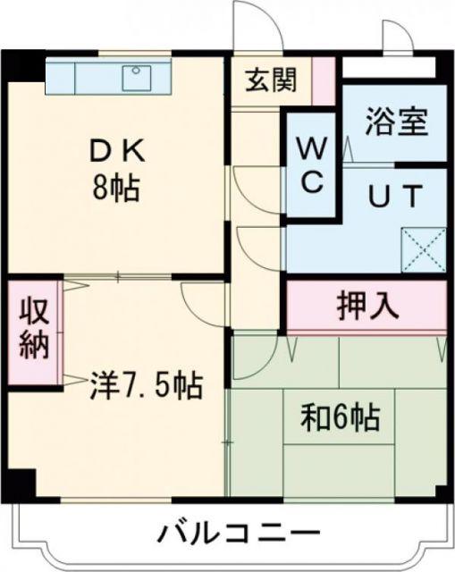 コンフォールSAKAE(2DK/2階)の間取り写真