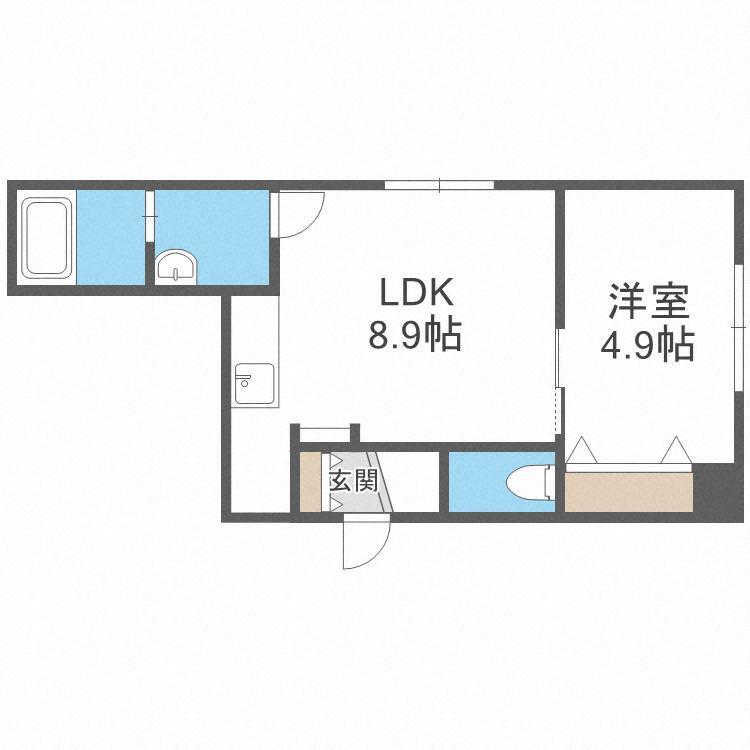 ASTER NANGOVII(1LDK/3階)の間取り写真