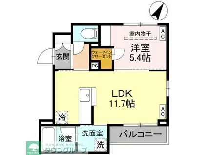 クリオロ(1LDK/3階)の間取り写真