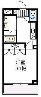 サンライズK(1K/2階)の間取り写真