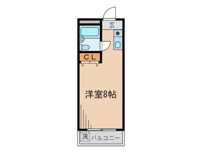 ビラ本郷(ワンルーム/2階)の間取り写真