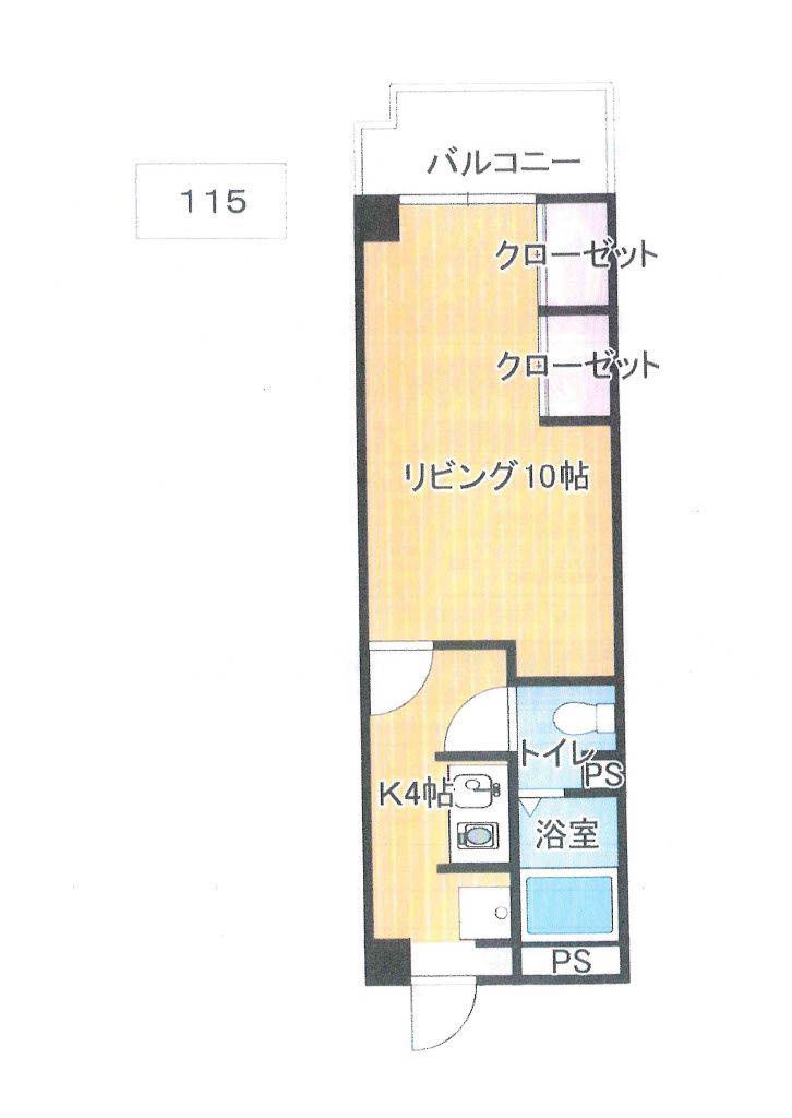 フジマンション(1K/5階)の間取り写真