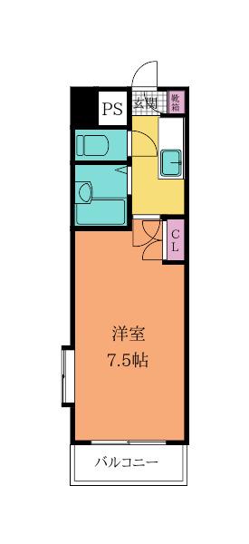 リファレンス南小倉(1K/7階)の間取り写真