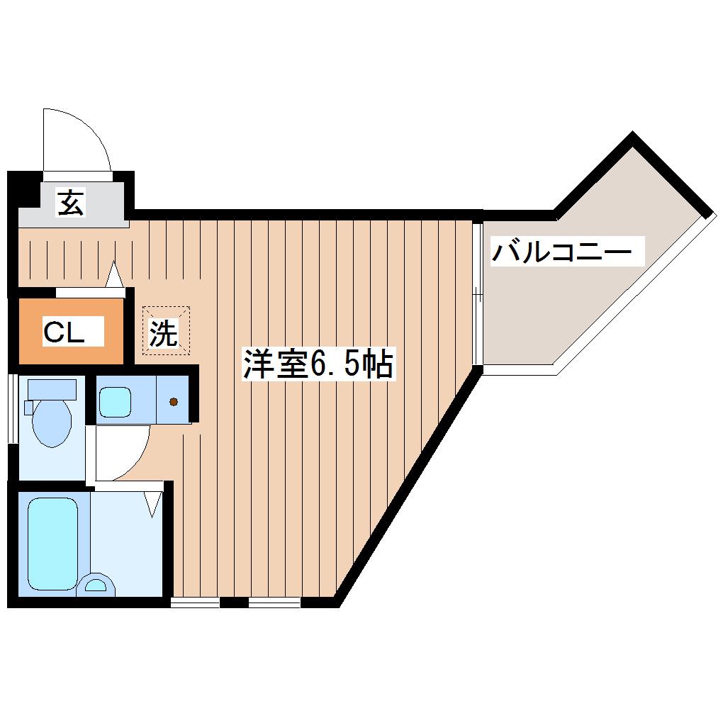 セントラルレジデンス(ワンルーム/2階)の間取り写真