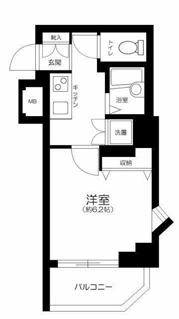 ステージファースト神楽坂(1K/8階)の間取り写真