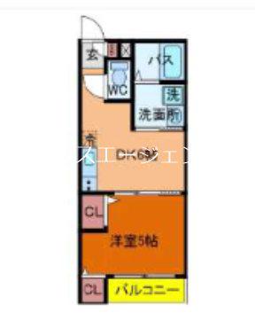 東京メトロ東西線 西葛西駅 徒歩10分 3階建 築4年(1DK/1階)の間取り写真