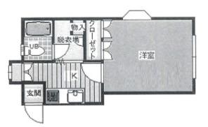 篠原マンション(1K/1階)の間取り写真