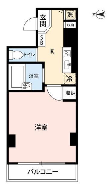 マイナビステイミライエ川マンション(1K/4階)の間取り写真