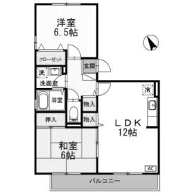 フロンティアS(2LDK/3階)の間取り写真