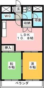 メゾンアイビス(2DK/7階)の間取り写真