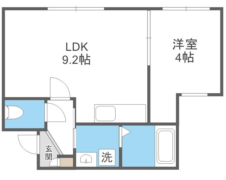LIEN F・VILLAGE(1LDK/2階)の間取り写真
