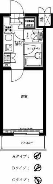 ルーブル蒲田南(1K/3階)の間取り写真