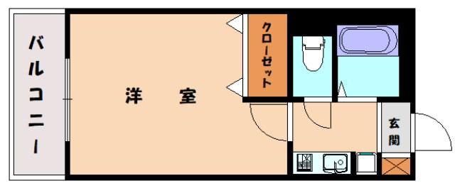 レオパレス34KUBOTA(1K/2階)の間取り写真