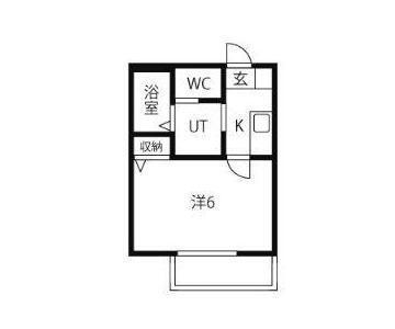 WISTARIA(1K/1階)の間取り写真