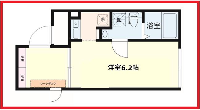 ザテンアカバネウエスト(ワンルーム/2階)の間取り写真
