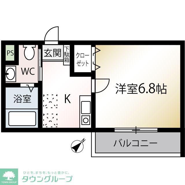 MQUARTO湘南海岸公園I(1K/2階)の間取り写真