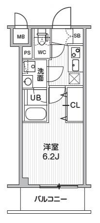 S-RESIDENCE横濱磯子ALIZE(1K/1階)の間取り写真