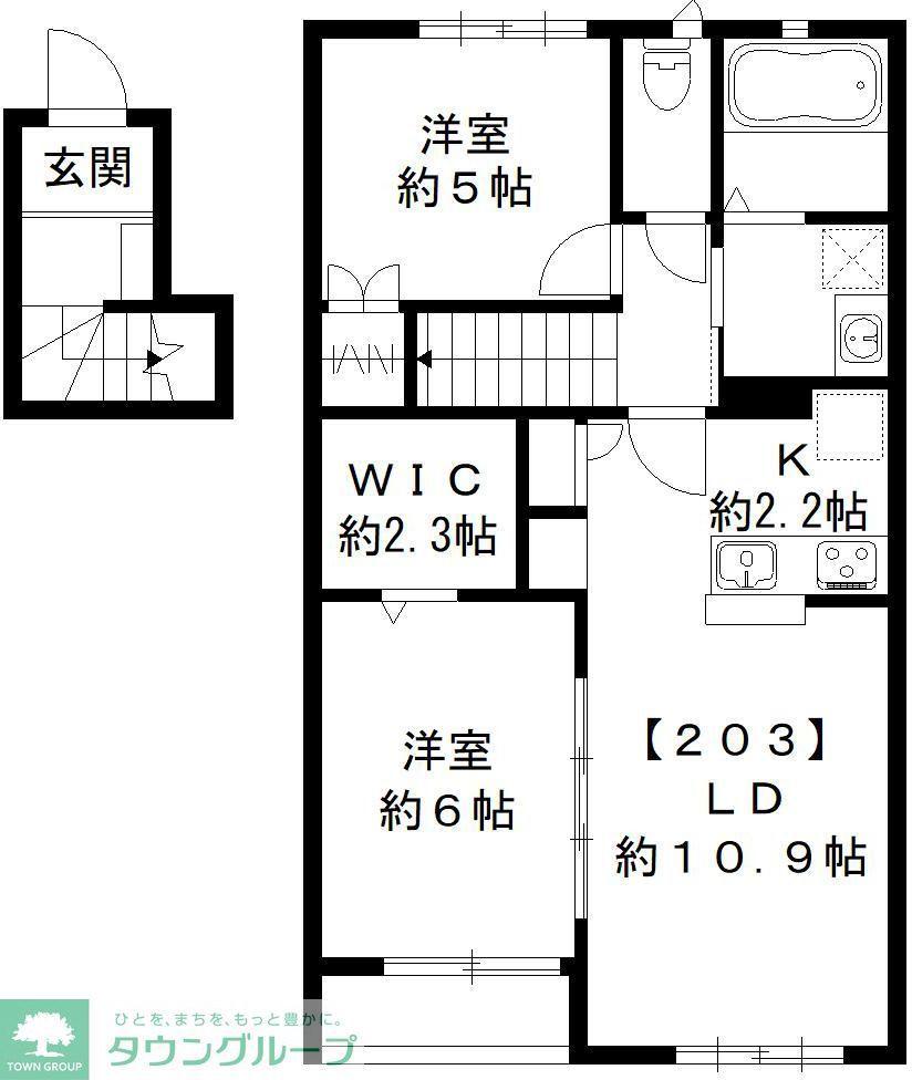 PLUMAGE(2LDK/2階)の間取り写真