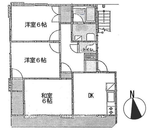 レーベンハイム21 B棟(3DK/2階)の間取り写真