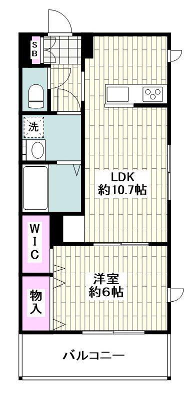 ルピナス クオーレ(1LDK/2階)の間取り写真