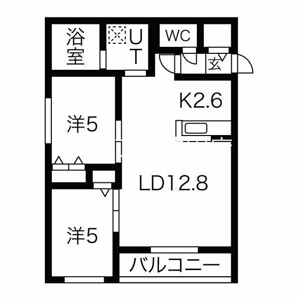 SERAM F.VILLAGE (2LDK/1階)の間取り写真