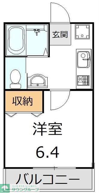 TK馬橋コーポ(1K/1階)の間取り写真