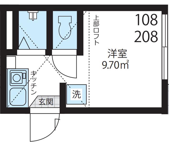 COZY HOUSE駒沢(ワンルーム/1階)の間取り写真