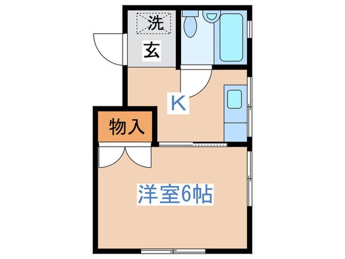高円寺ラ・ソレイユ(1K/1階)の間取り写真