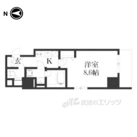 アドバンス京都デタンデュ(1K/4階)の間取り写真