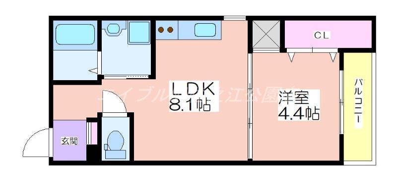 F MAISON COAST II(1LDK/2階)の間取り写真