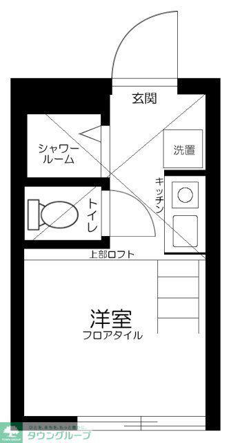 WATEI久我山(ワンルーム/2階)の間取り写真