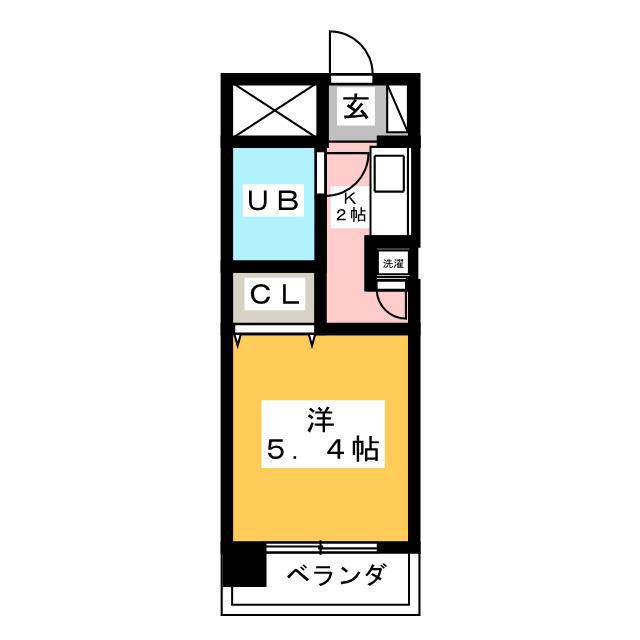 ライオンズプラザ平塚第2(1K/5階)の間取り写真