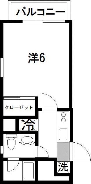 リュウズアパートメント(1K/2階)の間取り写真
