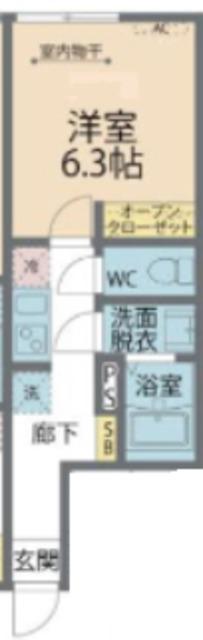 ポーラスター橋本(1K/3階)の間取り写真