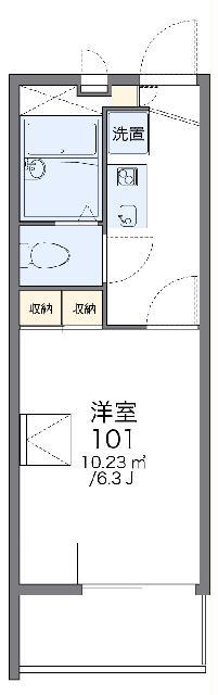 レオパレス雅(1K/3階)の間取り写真