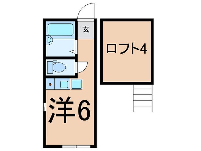 ユナイト菊名サンタクレード(ワンルーム/2階)の間取り写真