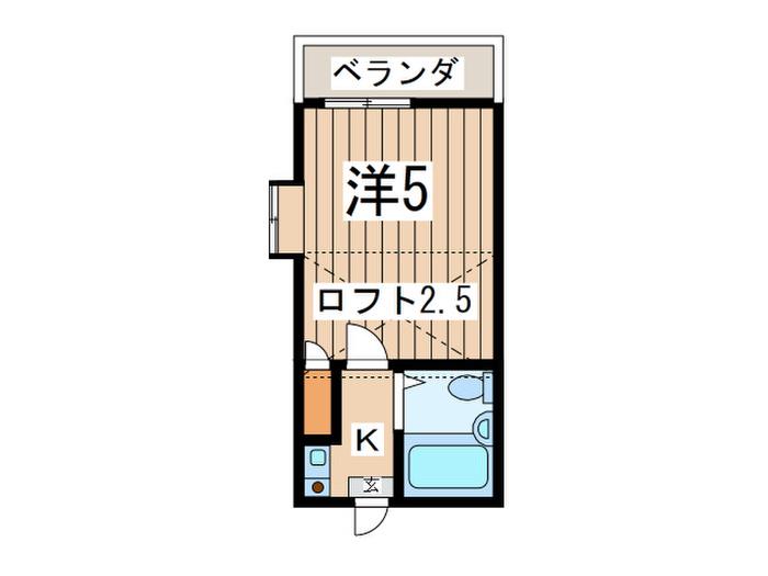 スマイル鷹取(1K/2階)の間取り写真