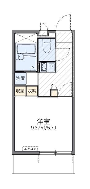 レオパレスBOSHUKE水笠(1K/2階)の間取り写真