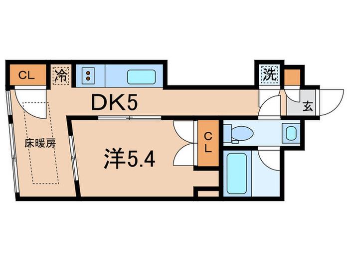 TREFORM(1DK/2階)の間取り写真