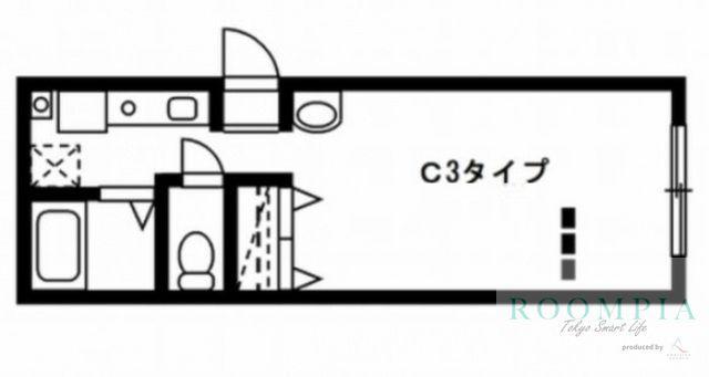 レジディア駒沢大学(ワンルーム/4階)の間取り写真