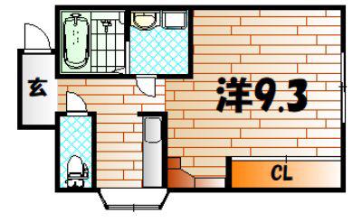 HATTORI APARTMENT(ワンルーム/1階)の間取り写真