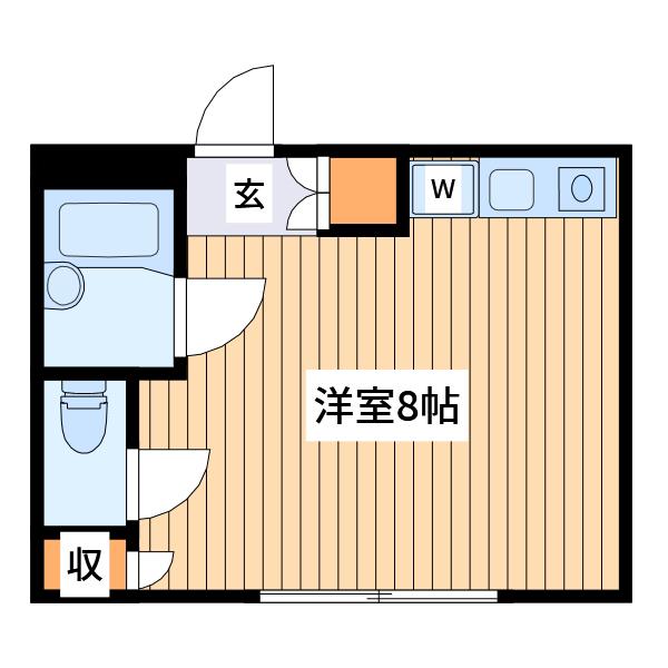 エスブイエスビル(ワンルーム/2階)の間取り写真
