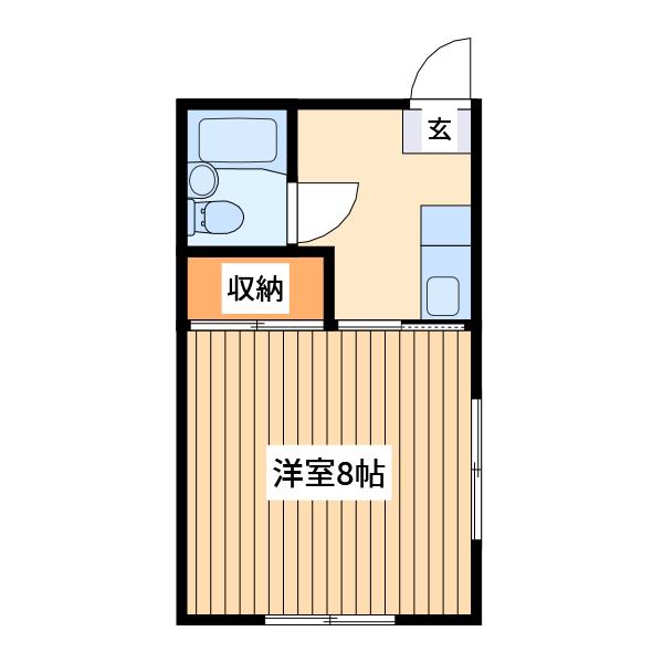 山吹荘2号館(1K/2階)の間取り写真